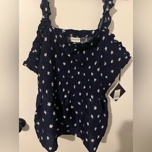 Ava & Viv Smocked Peplum Tank Top